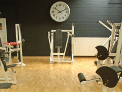 large clock in gym